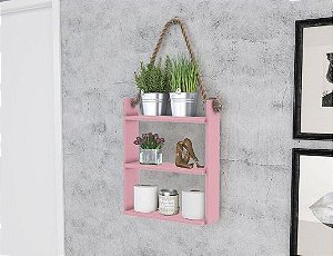 Nicho Decorativo com Corda Linha Design - AM 3119 - Rosa - Movelbento