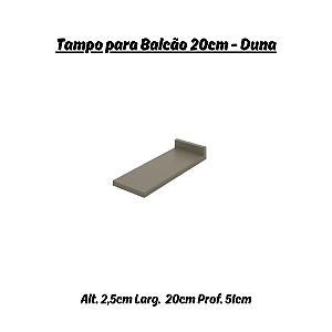 Tampo para Balcão 20cm - C900-23 - Cor Duna - Móveis Henn