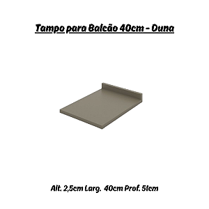 Tampo para Balcão 40cm - C902-23 - Cor Duna - Móveis Henn
