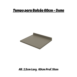 Tampo para Balcão 60cm - C903-23 - Cor Duna - Móveis Henn
