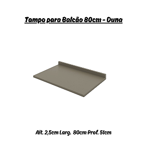 Tampo para Balcão 80cm - C904-23 - Cor Duna - Móveis Henn