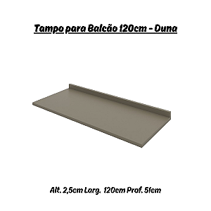 Tampo para Balcão 120cm - C905-23 - Cor Duna - Móveis Henn