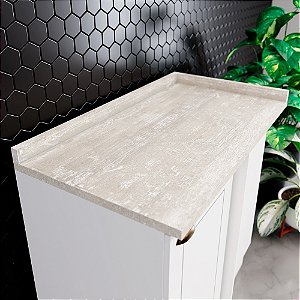 Tampo para Balcão Canto Reto - C906-114 - Cor Calcare - Móveis Henn