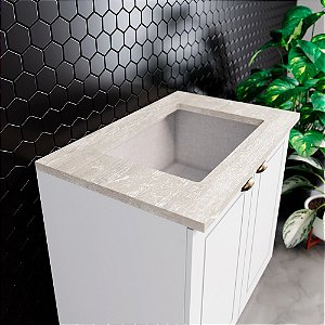 Tampo para Balcão Cooktop 80cm - C908-114 - Cor Calcare - Móveis Henn