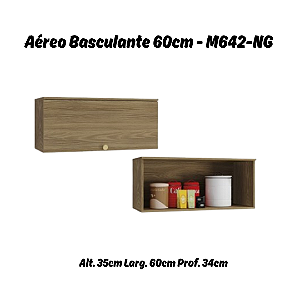 Aéreo 01 Porta Basculante 60cm - Ref. M642 - Nogueira - Linha Botanic - Kappesberg