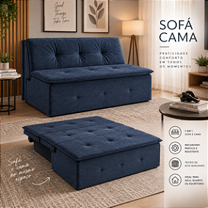 Sofá Cama City s/ Braço Casal - Estofados Rincão