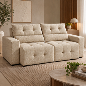 Sofá Retrátil e Reclinável Celer 230cm - Estofados Rincão