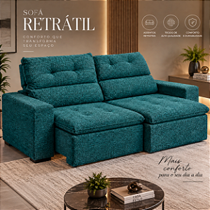 Sofá Retrátil e Reclinável Lancer 250cm - Estofados Rincão