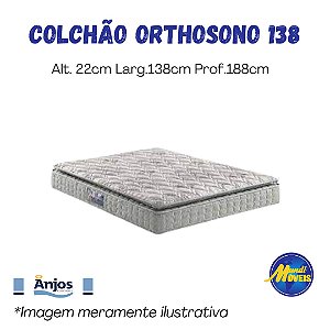 Colchão Orthosono One Bord 1,38 (Casal) - Espuma - Anjos Colchões