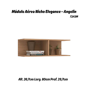 Módulo Nicho Aéreo Elegance - 7243M - Angelin - Móveis Castro