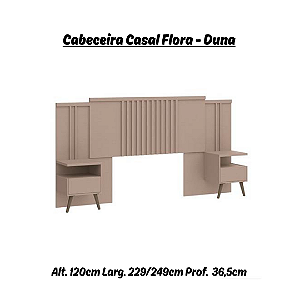 Cabeceira Casal Flora - 7226A - Duna - Móveis Castro