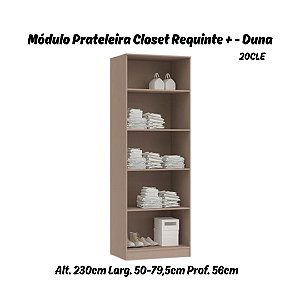 Módulo Prateleiras Editável Linha Closet - 20CLE - Duna - Móveis Castro