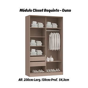 Módulo 140cm Linha Closet - 22CL - Duna - Móveis Castro