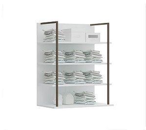 Módulo Prateleira Duplo Smart Tube - 6201M - Branco - Móveis Castro