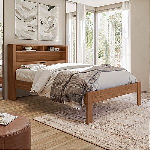 Cama Casal Invicta - 225744 - Jatobá - Santos Andirá