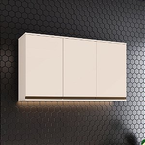 Aéreo 03 Portas 120cm - C56-139 - Off White - Linha Connect - Móveis Henn