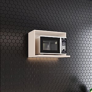 Aéreo Nicho Microondas - C428-139 - Off White - Linha Connect - Móveis Henn
