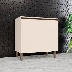 Balcão 02 Portas 80cm - C64-139 - Off White - Linha Connect - Móveis Henn