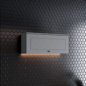 Aéreo 01 Porta Basculante 80cm - C354-131 - Cinza - Linha Americana - Móveis Henn