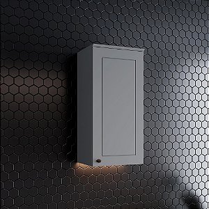 Aéreo 01 Porta 40cm - C364-131 - Cinza - Linha Americana - Móveis Henn