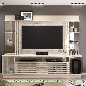 Home Theater Frizz Gold - Calacata/Off White - Madetec