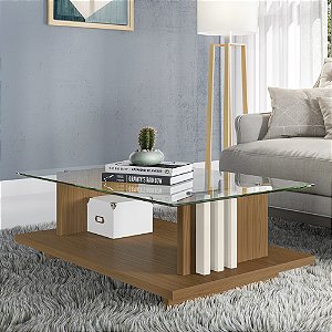 Mesa de Centro Frizz - Naturale/Off White - Madetec