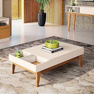 Mesa de Centro Vitta - Ref. 5124 - Off White / Cinamomo - Hb Móveis