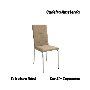 Par de Cadeiras Amsterdã - Ref. 2C091-NK - Estampa: 31 (Capuccino) Nikel - Kappesberg
