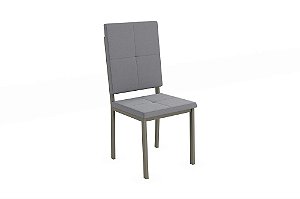 Par de Cadeiras Dalian - Ref. 2C126-NK - Estampa:A050 (Cinza) Nikel - Kappesberg