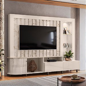 Home Theater Le Mans - Calacata/Off White - Madetec