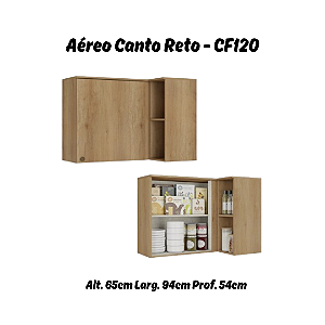 Aéreo 01 Porta de Canto - Ref. CF120 - Capuccino - Linha Finesse - Thb Móveis