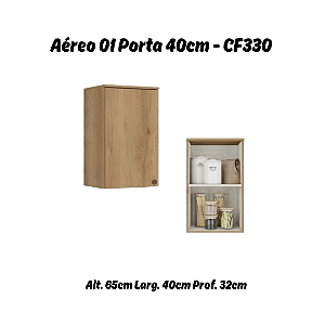 Aéreo 01 Porta 40cm - CF330 - Capuccino - Linha Finesse - Thb Moveis