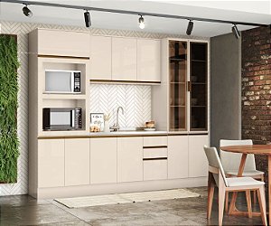Cozinha Modulada 04 Pçs - Linha Connect - Off White - Móveis Henn