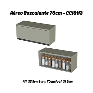 Aéreo 01 Porta Basculante 70cm - Ref. CC10113 - Corda - Linha DA CASA - Móveis Primavera