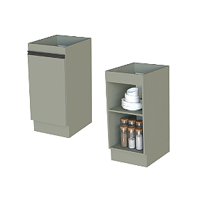 Balcão 01 Porta 40cm - CC10121 - Corda - Linha DA CASA - Móveis Primavera