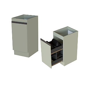 Balcão Porta Lixeira - CC10121UL - Corda - Linha DA CASA - Móveis Primavera