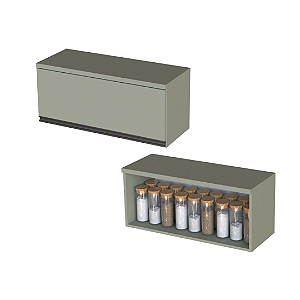 Aéreo 01 Porta Basculante 60cm - CC10123 - Corda - Linha DA CASA - Móveis Primavera