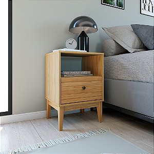 Mesa de Cabeceira 01 Gaveta - MB 1041 - Mel - Movelbento
