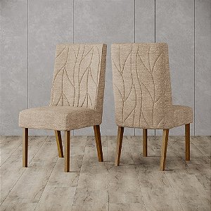 Par de Cadeiras Eloá - Ref. S34-538 - Creme - Moveis Henn