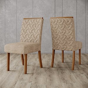Par de Cadeiras Esther - Ref. S39-538 - Creme - Moveis Henn
