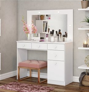 Penteadeira Chanel - D900-05 - Branco - Móveis Henn