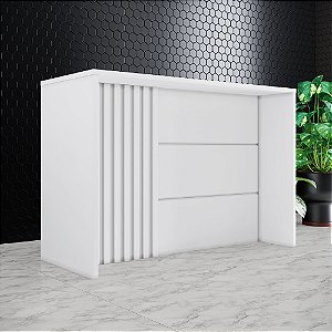 Bancada Gourmet 100% MDF - C630-05 - Branco - Linha Americana - Moveis Henn