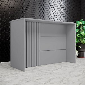 Bancada Gourmet 100% MDF - C630-131 - Cinza - Linha Americana - Moveis Henn