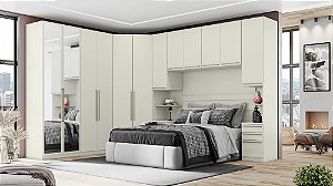 Dormitório Modulado 06 Pçs - Linha Seletto - Areia - Móves Henn