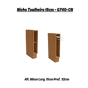 Nicho Toalheiro 15cm - Ref. G740 - Canela - Linha Maxxi - Kappesberg