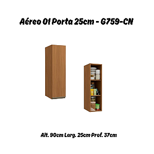 Aéreo 01 Porta 25cm - Ref. G759 - Canela - Linha Maxxi - Kappesberg