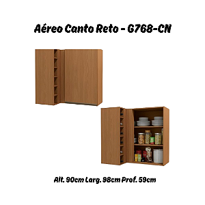 Aéreo 01 Porta Canto Reto - Ref. G768 - Canela - Linha Maxxi - Kappesberg