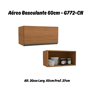 Aéreo 01 Porta Basculante 60cm - Ref. G772 - Canela - Linha Maxxi - Kappesberg