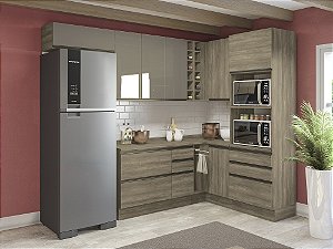 Cozinha Modulada 08 Pçs - Nogal - Linha Maxxi - Kappesberg