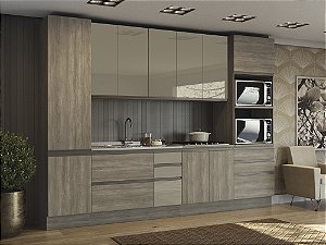 Cozinha Modulada 06 Pçs - Nogal - Linha Maxxi - Kappesberg